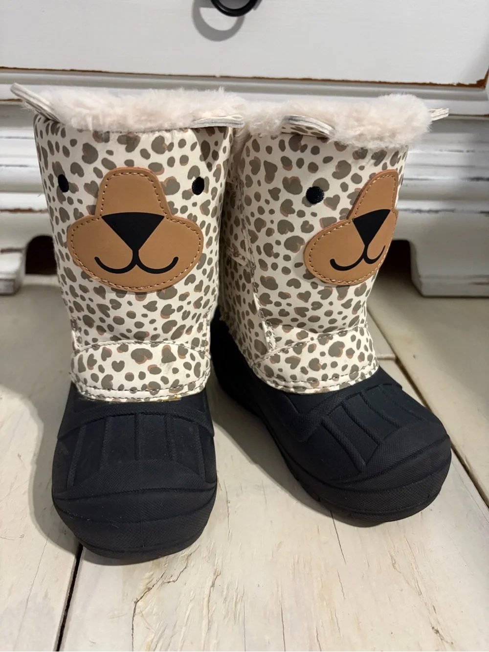 Cat & Jack Toddler Girls Faux Fur Frankie Thermalite Winter Snow Boots Size 8